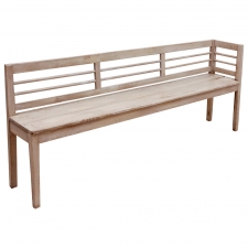 Long Scandinavian Bench with Gustavian Paint, circa 1900