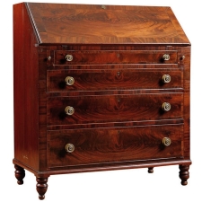 American Federal Fall-Front Secretary in Mahogany, c. 1820