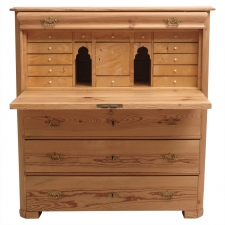 Biedermeier Fall-Front Secretary in Pine and Birch, circa 1840