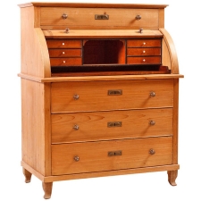 Antique Biedermeier Secretary in Pine, c. 1830