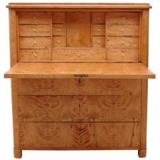 Swedish Biedermeier Chest with Fall-front Secretary in Birch, circa 1830