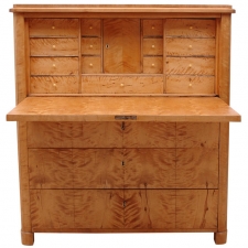 Swedish Biedermeier Chest with Fall-front Secretary in Birch, circa 1830