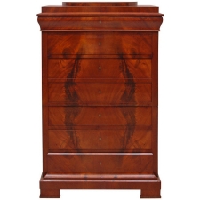 Biedermeier or Empire Chest of Drawers with Secretaire, Denmark, circa 1825