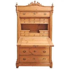 19th Century Louis Philippe Pine Secretary with Fall Front