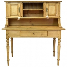 19th Century Antique European Writing Table or Desk in Pine