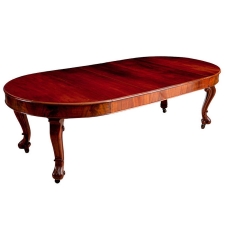 Antique Philadelphia Dining Table in Mahogany, c. 1860