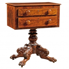 Antique American Empire Work Table in Mahogany c.1825