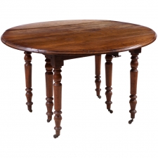 18th Century Flemish Oak Gate-Leg Dining Table with Center Leaf