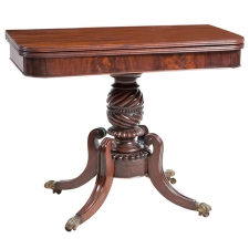 American Federal Side Table in Mahogany, Boston c. 1815