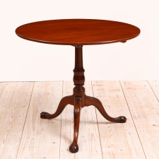 Round Tilt-Top Center Pedestal Tripod Table, Sweden, 1750