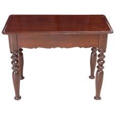 19th Century Dutch Guiana Table in Mahogany with Turned Legs