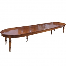 14' Long Race Track Extension Dining Table, France, circa 1830