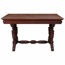 Small Renaissance Style Dining Table or Writing Desk in Oak