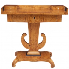 Swedish Karl Johan Biedermeier Writing Table in Birch, circa 1810