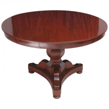 French Charles X Round Center Pedestal Table, circa 1825