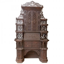 Antique Fretwork Folk Art Eterger or Étagère with Dressing Table