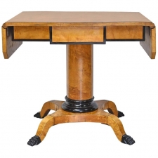 Swedish Karl Johan Empire Writing or Sofa Table in Birch, circa 1820