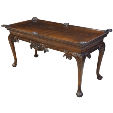 19th Century Irish Queen Ann-Style Library Table in Mahogany