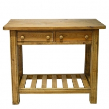 Vintage Rustic English Country-Style Table in Antique Pine