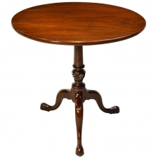 Queen Ann Round Tilt-Top, Tripod Tea Table in Mahogany, New England, circa 1790