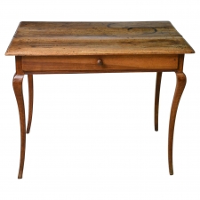 French Provincial Cherry Writing Table or Bedside Table with Drawer, circa 1800