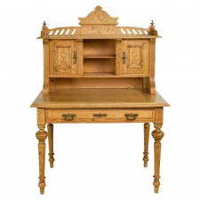 Antique 19th Century German Jugendstil/Art Nouveau Writing Desk in Pine, circa 1890