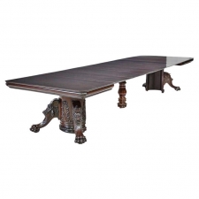 Antique 54" Square to 14' Long Extension Dining Table with Pedestal, RJ Horner, NY, circa 1880