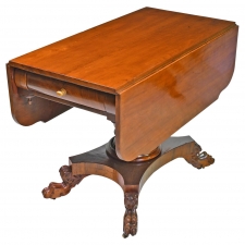 Early American Empire Drop-Leaf/Pembroke Table in West Indies Mahogany, circa 1830
