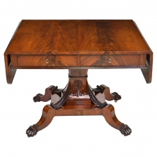 Swedish Karl Johan Salon/Sofa Table or Desk in West Indies Mahogany, circa 1825