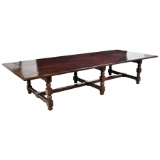 Bonnin Ashley Custom Made Dining Table with Ball & Block Turned Trestle Base