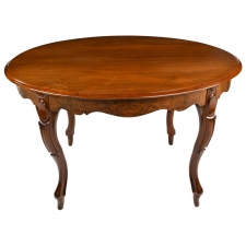 Antique French Louis Philippe Oval Dining / Center Table in Mahogany, circa 1840