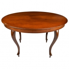 Antique Louis Philippe Style Mahogany Oval Dining / Center Table, Denmark, circa 1860