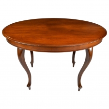 Antique Louis Philippe Style Mahogany Oval Dining / Center Table, Denmark, circa 1860