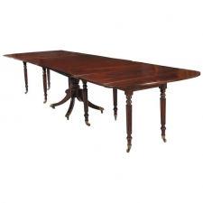 American Federal Banquet Dining Table with Extension Leaves Seats 18, circa 1850